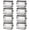 8 Pack, variant on 1 Pcs Large Heavy-Duty Thick Plastic Clear Storage Bag for Clothes, Moving & Storages, Stackable Clear Moving Bags Storage Bins, Plastic Tote with Handle Zipper for College Dorm Home Organization