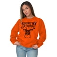 thumbnail image 4 of Country Strong Buck Unisex Plus Fleece Graphic Sweatshirt Brisco Brands 2X, 4 of 5