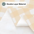 thumbnail image 4 of decorUhome Rectangle Tablecloth, Waterproof Vinyl Flannel Backed Table Cloth, Buffalo Wipeable Plastic Table Cover for Kitchen and Outdoor, Beige and White, 60" x 84", 4 of 9