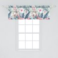 thumbnail image 2 of Ambesonne Hawaiian Window Valance with Rod Pocket, Flamingos Palms Hibiscuses, 54" x 12", Coral Rose Mint Green, 2 of 2