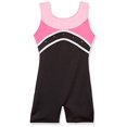 thumbnail image 1 of Girls' Gymnastics Tank Biketard, Pink Combo, Medium, 1 of 1