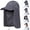Gray, variant on Foldable Fishing Sun Hat with Neck Flap & Face Cover, UPF 50+ Wide Brim UV Protection Baseball Cap for Men Women Hiking Outdoor Work, Khaki