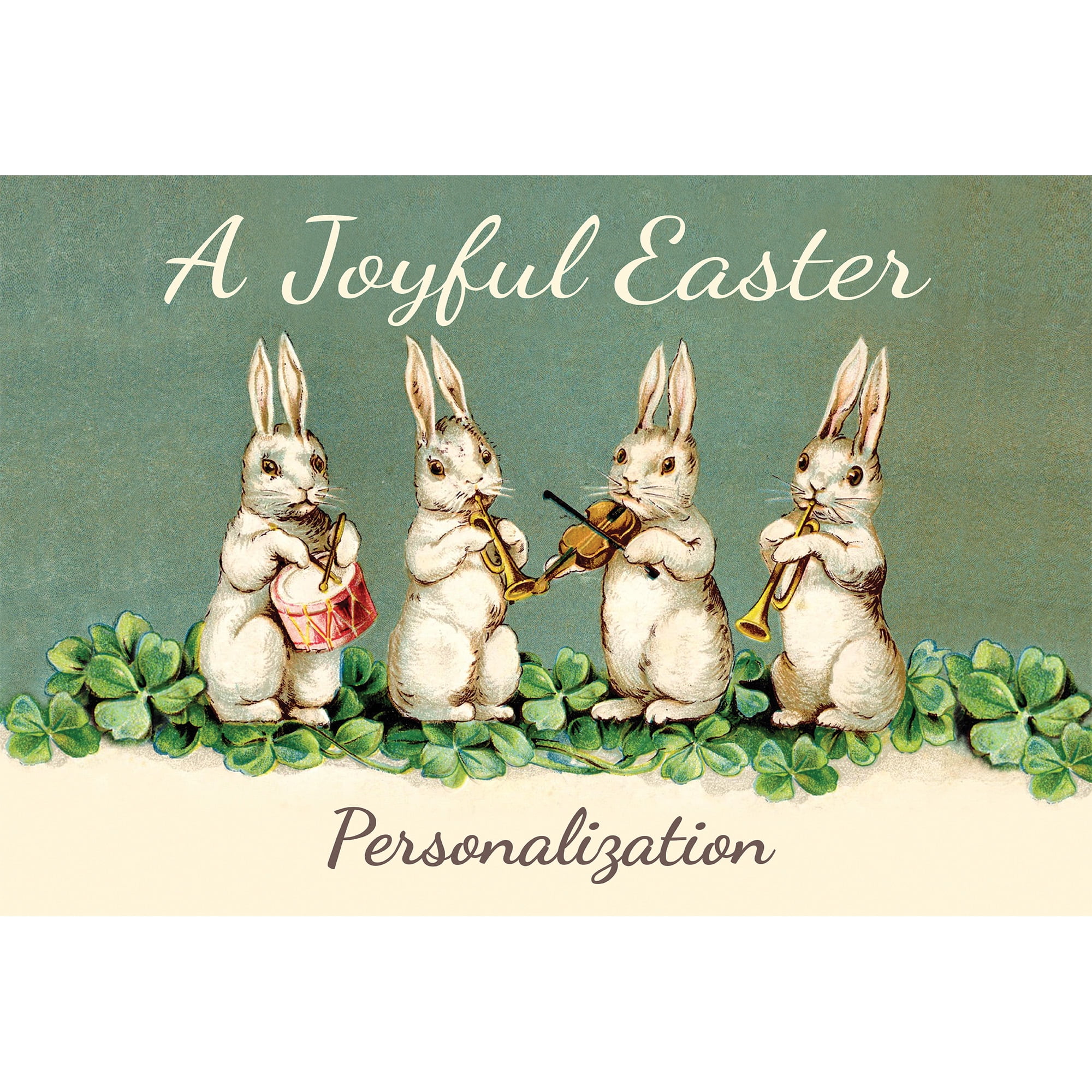 A Joyful Easter Personalized Doormat with Custom Name Printing and Non-Slip Rubber Backing, Outdoor/Indoor, 18" x 27"