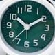 thumbnail image 4 of Elegante reloj despertador con mesita de noche de doble campana y reloj con estante (verde), 4 of 4