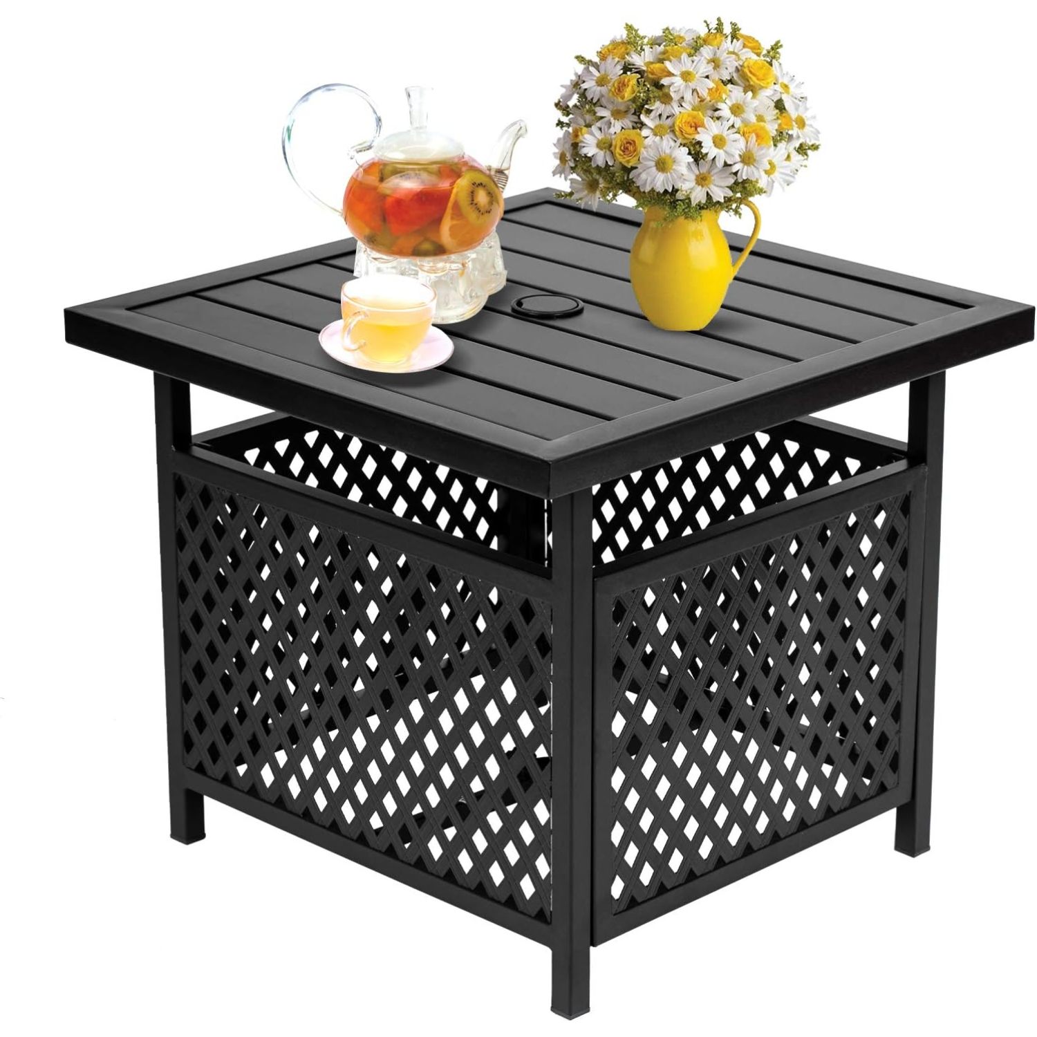 Bilot UVProtected Outdoor Patio Bistro Table Side Table with 1.57