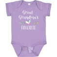 thumbnail image 3 of Inktastic Great Grandmas Favorite Heart Great Grandchild Boys or Girls Baby Bodysuit, 3 of 5