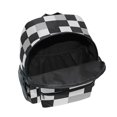 thumbnail image 6 of FORMRS School Backpack with Front Zippered Pocket 12" Student Travel Daypack, Black and Gray Plaid Pattern, 6 of 6