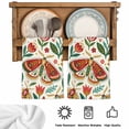 thumbnail image 5 of Butterfly Flower Kitchen Towels Set of 4, Spring Watercolor Floral Leaf Beige Absorbent Dish Towels for Kitchen, Microfiber Hand Towel, Quick Drying Tea Towel for Cleaning Decorative Dishcloths, 5 of 7