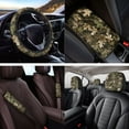 thumbnail image 4 of Yuyamidu 14 Pack Camo Hunting Auto Seat Cover Wood Steering Wheel Cover Seatbelt Pad Universal Armrest Cover Pad Cup Holders Keychain Headrest Covers for SUV Van Sedan, 4 of 7