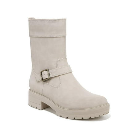 

SOUL BY NATURALIZER Womens Ivory Cushioned Newport Round Toe Block Heel Zip-Up Boots Shoes 7 W