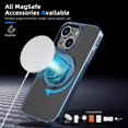 thumbnail image 2 of for iPhone 15 Phone Case with Tempered Glass Screen Protector Mag-Safe Wireless Charging 360° Rotatable Invisible Kickstand Bumpers Shockproof Protective Cover for Women Men Blue, 2 of 14