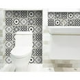 thumbnail image 2 of HomeRoots 5" X 5" Black and White Multi  Peel and Stick Removable Tiles Black, 2 of 9