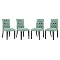 Modway Duchess Dining Chair Fabric Set of 4 in Laguna