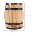 thumbnail image 3 of OULII Retro Wood Barrel Decoration Barrel Decor for Home Use Adults 1Pack, 3 of 8