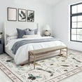 thumbnail image 3 of Geetinfly 9*12FT Area Rugs 1150Gsm 100% Polyester Rug 350Gsm Velvet Weight Pearl Velvet Washed Back Folding Simulation Printed Carpet Xm-Modern-Ecological Paradise Beige, 3 of 8