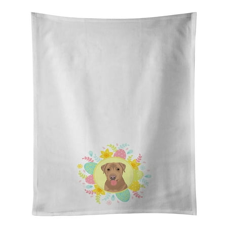 

Labrador Retriever Red Easter White Kitchen Towel Set of 2 19 in x 28 in