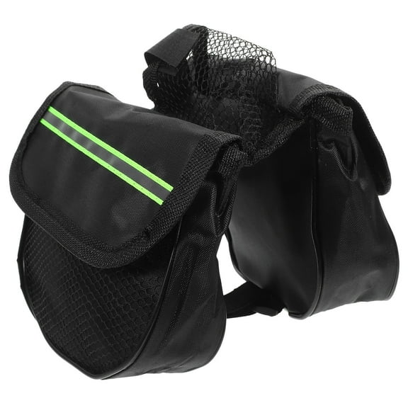 RENACLIPY Black Cycling Front Storage Bag, Bike Handlebar Bag with Multiple Compartments, Easy Installation, 1 Piece