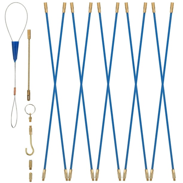 GOOHOCHY 1 juego de herramientas para pescar con alambre, extractor de cables de fibra de vidrio con cinta de pescado para cables eléctricos.