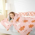 thumbnail image 4 of Castle Fairy Gingerbread Man 2pcs Bedding Comforter Set,Christmas Tree Twin Comforter Sets,Pink Brown Breathable Bedding Set,Luxury Child Bedroom Decor,Reversible, 4 of 8