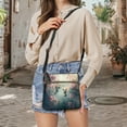 thumbnail image 5 of Kuiaobaty Hummingbird Cherry Blossom Print Women's Crossbody Bag, Zipped Pockets Vegan Leather Messenger Purse with Adjustable Strap, Medium Size Sling Handbag Crossbody for Travel, 5 of 7
