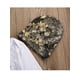 thumbnail image 4 of Conjunto de 3 piezas de mono de manga larga con letras de ciervo para bebés recién nacidos, pantalones de camuflaje con sombrero, 4 of 7
