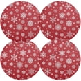 thumbnail image 2 of GZHJMY Christmas Red Snowflakes Placemats 6Pcs,Holidays PVC Weave Place Mats Table Mats Non-Slip Easy to Clean for Home Kitchen BBQ Party Table Decor,15.4", 2 of 6