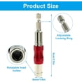 thumbnail image 2 of Pivoting Bit Holder 1/4" Magnetic Pivot Drill Bit Holder, Flexiable Quick Release Screwdriver Bit Holder for Tight Spaces or Corners(2 Pcs Red), 2 of 5
