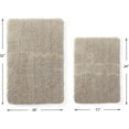 thumbnail image 3 of Yafa Home Fashion 2 Piece Solid Microfiber Soft Bathroom Rug Set, Non-Slip TPR Backing, 3 of 6