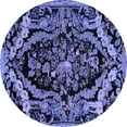 thumbnail image 1 of Ahgly Company Indoor Round Medallion Blue French Area Rugs, 8' Round, 1 of 4