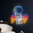 thumbnail image 2 of Handmadetneonsign Astronaut Lifting Ice Cream Neon Sign, Ice Cream LED Sign, Astronaut Led Light, 2 of 5