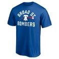 thumbnail image 2 of Men's Royal Philadelphia Phillies Paint the Black Broad Street Bombers T-Shirt, 2 of 3