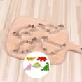thumbnail image 2 of Stainless Steel Moulds Dinosaur Baking Tools 4PC Household Cartoon Cookie Cutters for DIY Decorations, 2 of 9