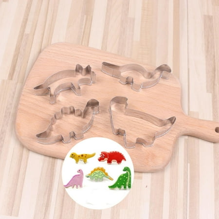 

Household Cartoon Stainless Steel Baking Mould 4PC Cartoon Dinosaur Cutting Mould