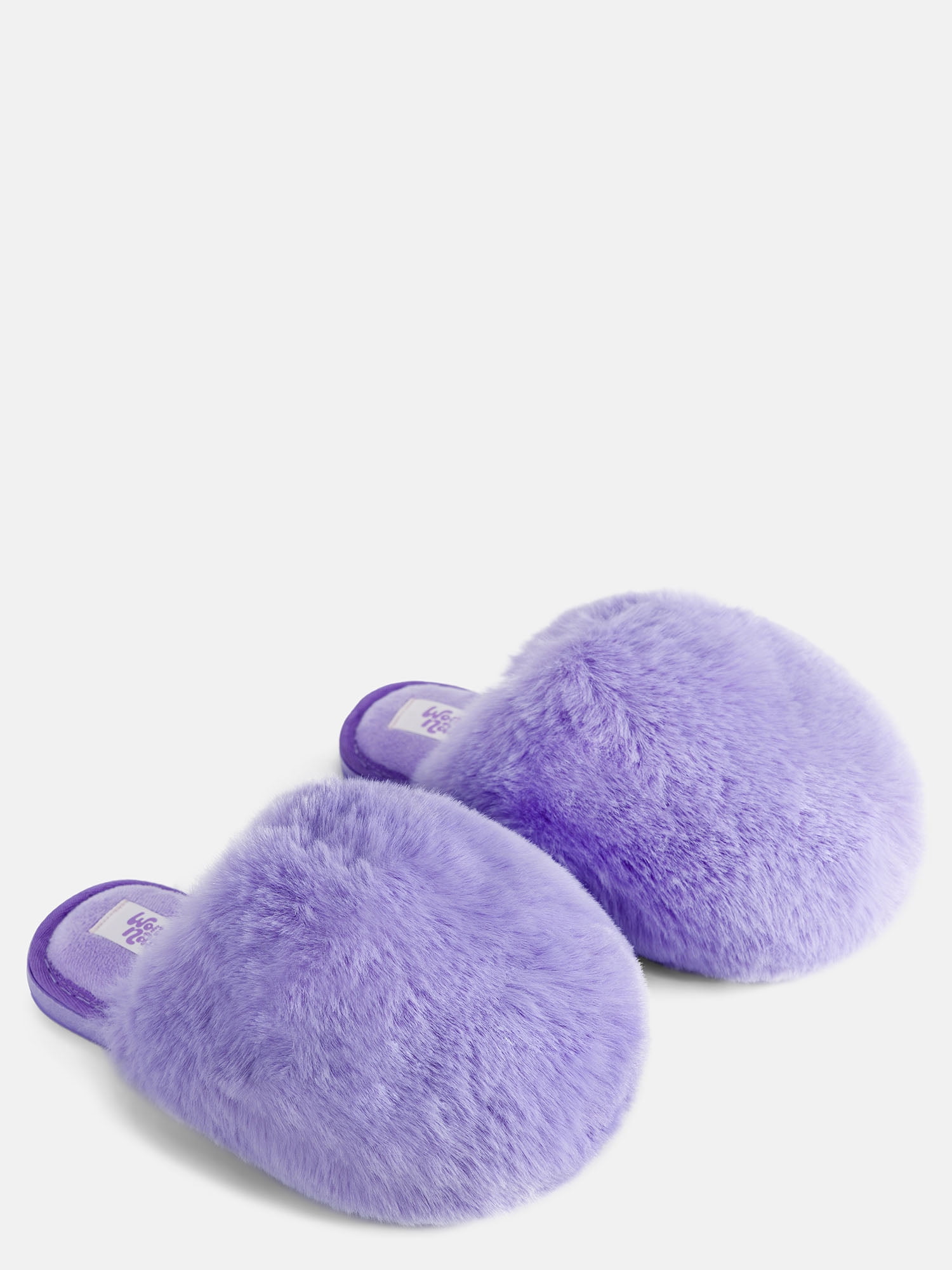 Wonder Nation Toddler, Little & Big Girls Faux Fur Puff Slippers