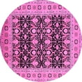 thumbnail image 1 of Ahgly Company Indoor Round Oriental Pink Industrial Area Rugs, 3' Round, 1 of 4