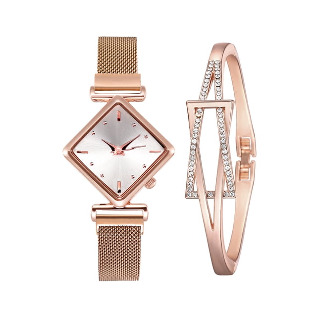 Diamond Watch Ladies Watch Ladies Diamond Watch Bracelet Fashion Personality Fashion Combination Set
