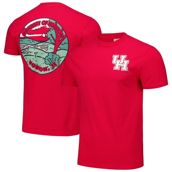 Unisex Red Houston Cougars Scenic Comfort Colors T-Shirt