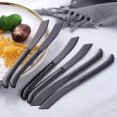 thumbnail image 2 of Juego de cuchillos para carne, cuchillos para carne de cocina de acero inoxidable dentados de primera calidad, juego de 6, aptos para lavavajillas (negro), 2 of 5