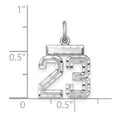 thumbnail image 3 of The Black Bow Sterling Silver, Varsity Collection, Small D/C Pendant, Number 23, 3 of 5