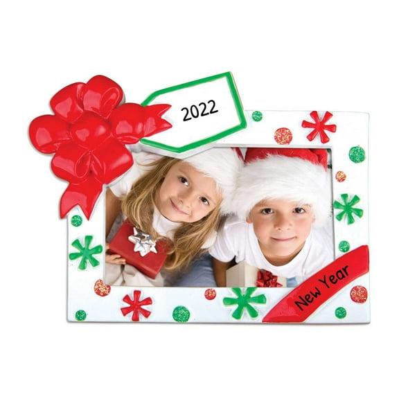 Ornaments by Elves Personalized Picture Frame Christmas Tree Ornaments 2024 Holiday Decors .25lbs