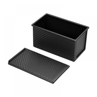 1pc Pullman Loaf Pan With Lid, Beasea Non-Stick Bakeware For Baking Bread,  Carbon Steel Corrugated Bread Toast Box Mold With Cover, Baking Tools, Brea