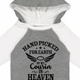 thumbnail image 4 of Inktastic Handpicked for Earth by My Cousin in Heaven with Angel Wings Boys or Girls Long Sleeve Baby Bodysuit, 4 of 5
