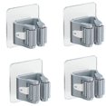 thumbnail image 1 of 4 Pieces Wall Broom Holder, Self Adhesive Mop Holder Wall Broom Holder No Drilling Broom Clip Holders Wall Broom Hanger, for Door Bathroom Kitchen Bal, 1 of 5