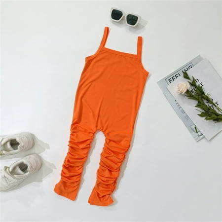 

Aayomet Long Sleeve Bodysuit Baby Girl Rompers Baby Boy Baby Girl Romper Floral Ruffle Sleeveless Jumpsuit Cotton Bodysuit with Headband Summer Clothes Outfit Orange 5-6 Years