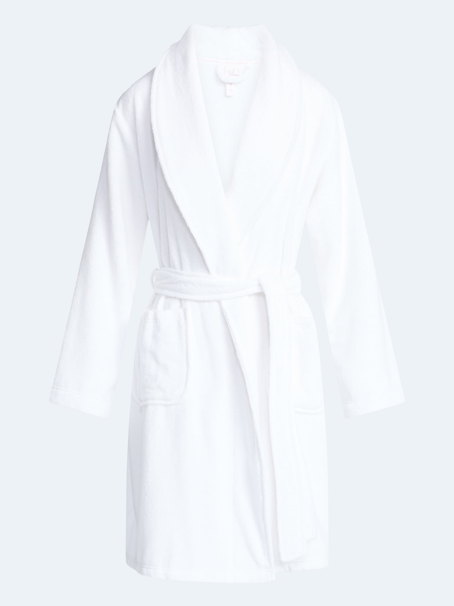 Joyspun Women's Cotton Terry Robe, Sizes S-3X