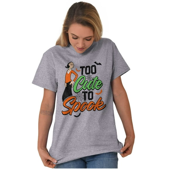 Popeye Olive Oyl Too Cute Halloween Women's Graphic T Shirt Tees Brisco Brands S