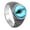 Silver Lake Blue, variant on Men's Women's Stainless Steel Vintage Punk Multicolor Gemstone Demon Eyeball Gothic Biker Ring Silver Grey Blue Size 13