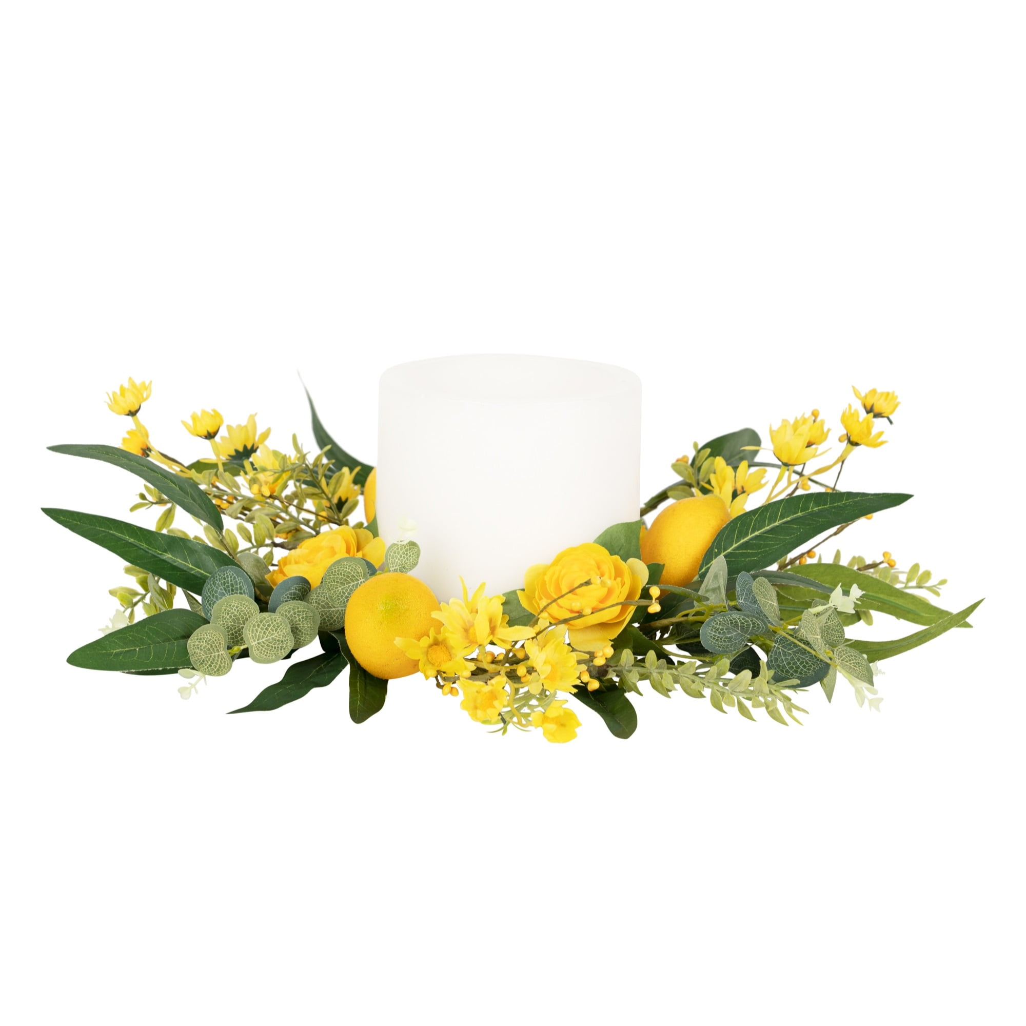 Lemon and Berry Candle Ring 19.5"D Fabric/Foam (Fits a 6" Candle)