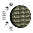 thumbnail image 4 of Honeii Largemouth Bass Fish Print Tire Covers, Waterproof Anti-UV Sun Snow Rain Tire Covers for Trailers, RV, Camper, SUV, Truck-17 inch, 4 of 6