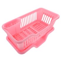 jojofuny Pink Dish Drying Rack For Families 1 Set